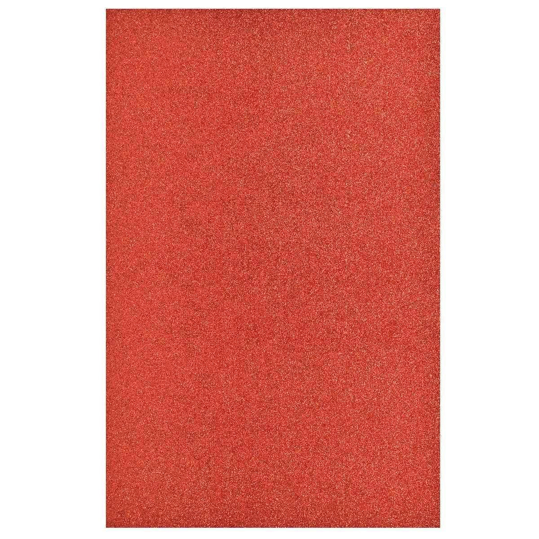 jags-mumbai Glitter Paper & Foam Sheet A4 Glitter Foam Sheet With Sticker Red 26164RD