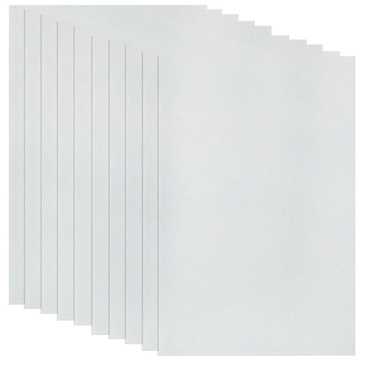 jags-mumbai Glitter Paper & Foam Sheet A4 Glitter Foam Sheet Without Stick White 00196WE