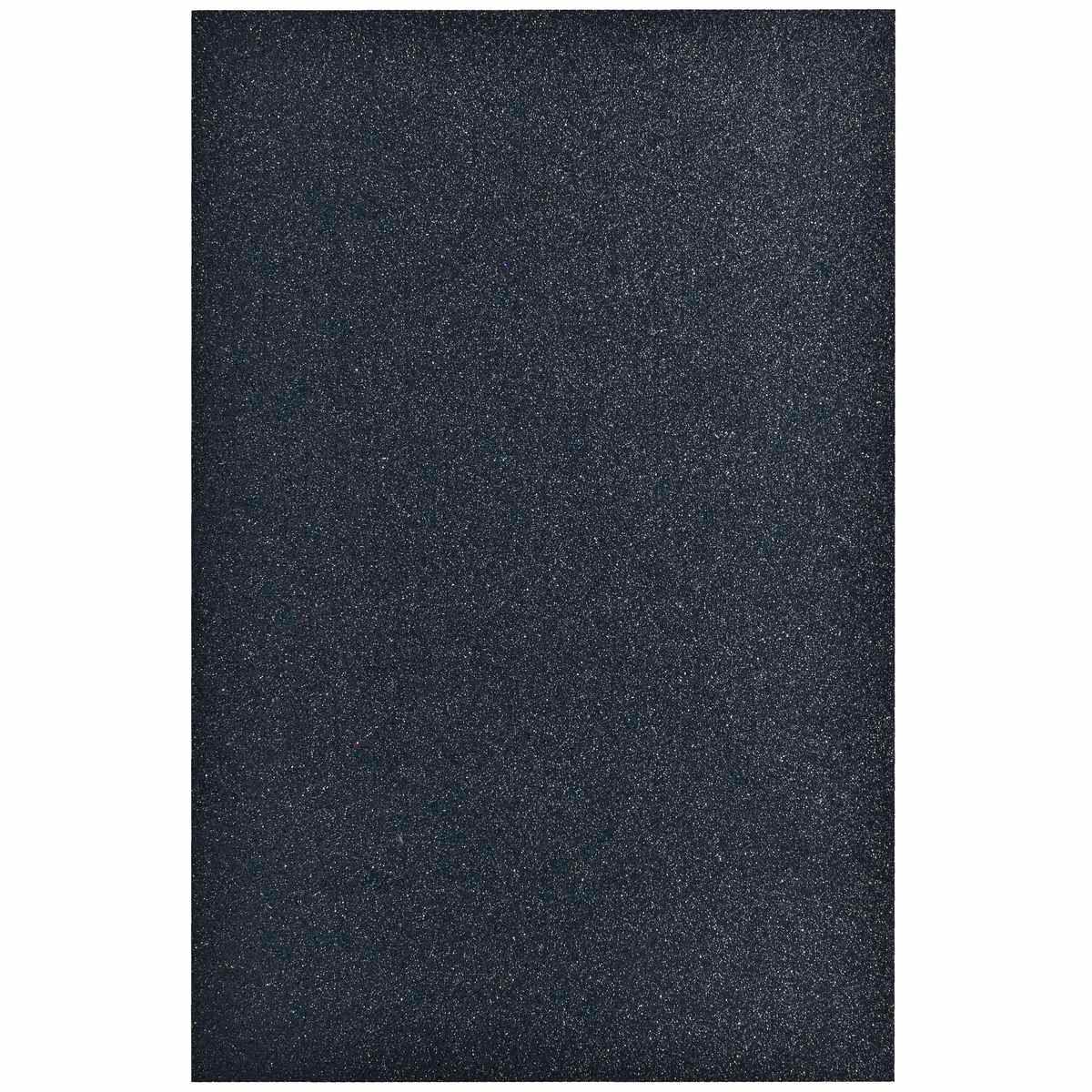 jags-mumbai Glitter Paper & Foam Sheet A4 Glitter Foam Sheet Without Sticke Black 00196BK