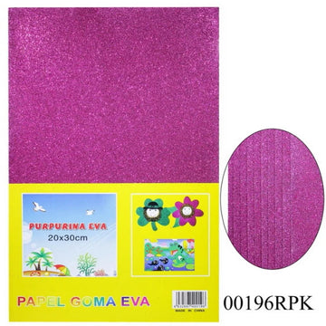 jags-mumbai Glitter Paper & Foam Sheet A4 Glitter Foam Sheet Without Stk R Pink 00196RPK