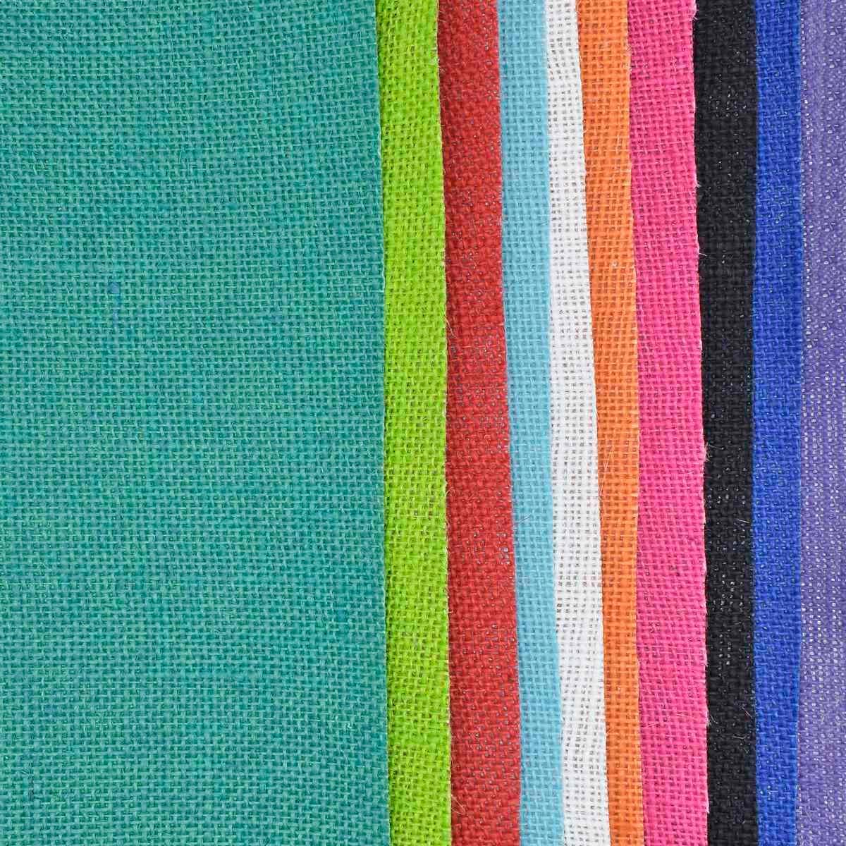 jags-mumbai Jute Ropes & Sheets A4 Jute Sheet 10 Colour Variety Pack (10 Sheets)- AJSWL10C