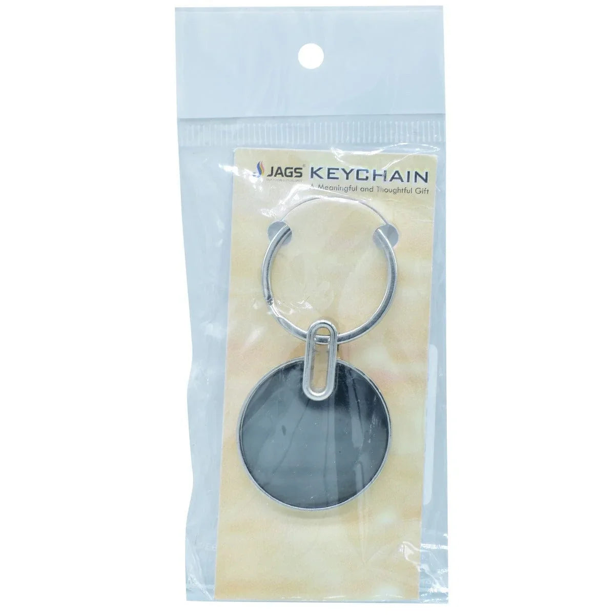 jags-mumbai Key Chain Key Chain Plain Round Black (580) 15043-1