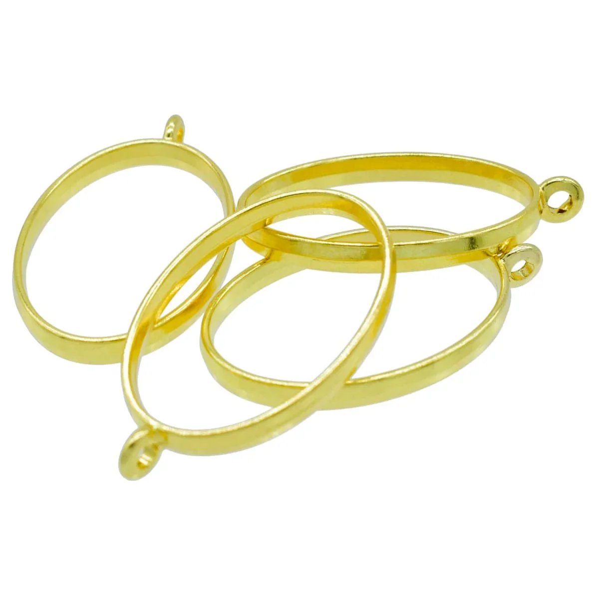 jags-mumbai Lamps & Lanterns Diy Metal Imitation 4Pcs Ovel Gold JRDA02