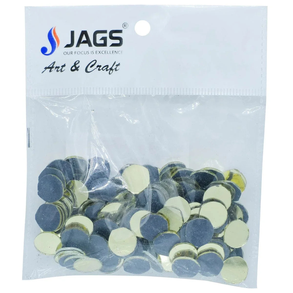 jags-mumbai Lippan Art And More Mirror For Lippan Art Gold 50G Round Big MFLA03