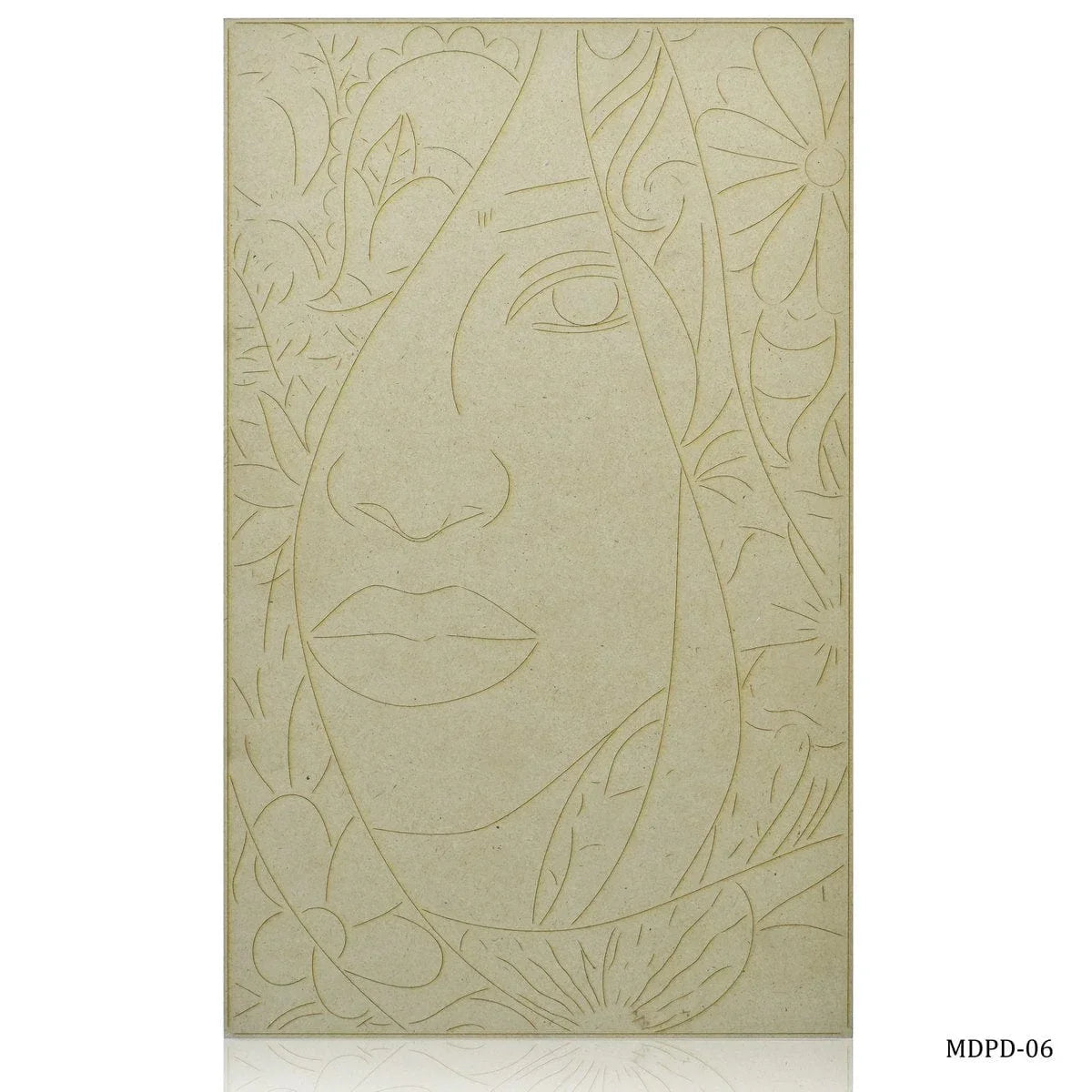 jags-mumbai MDF MDF DIY Painting Plate Kit Girl Engraved 6x10 Inch
