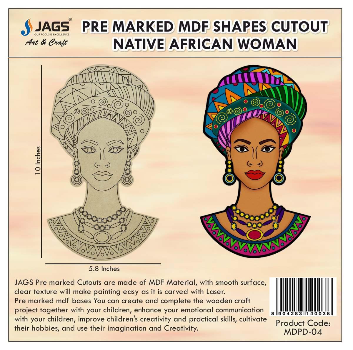 jags-mumbai MDF Pre marked MDF Wooden Craft DIY Painting Kit 3D