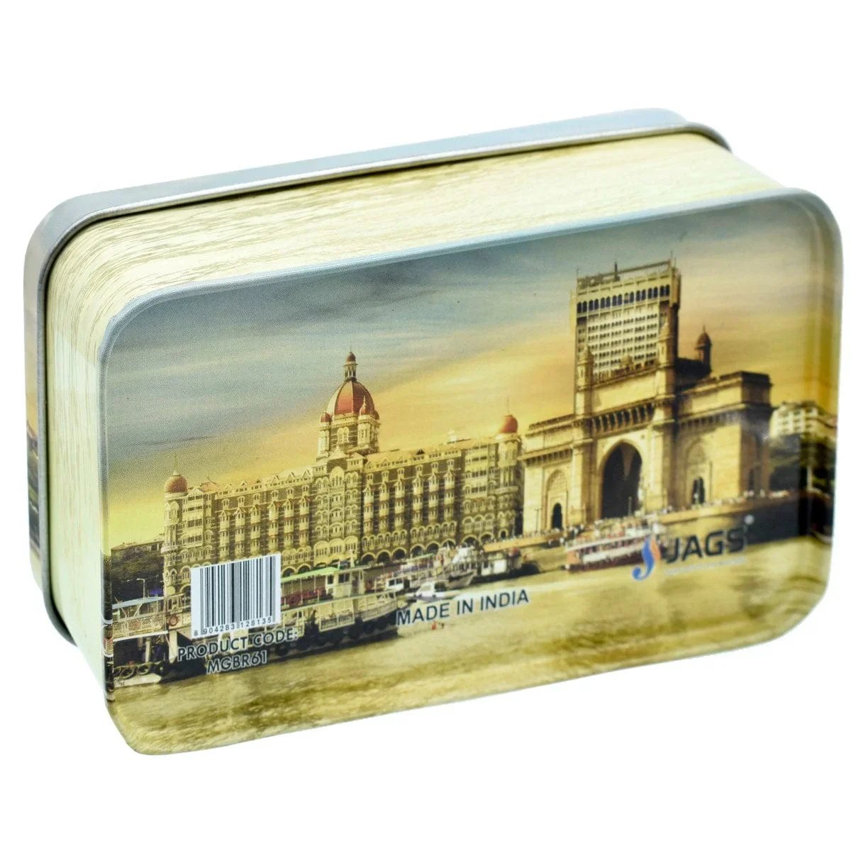 jags-mumbai Metal Box Metal Gift Box Print Rect Tins 135X75X39MM MGBR61- Perfect Gift for Any Occasion