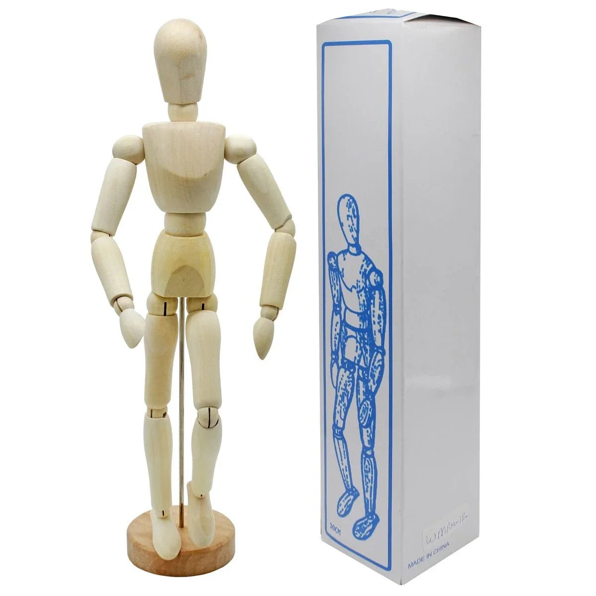 jags-mumbai Miniature Wooden Manikin Male 30cm