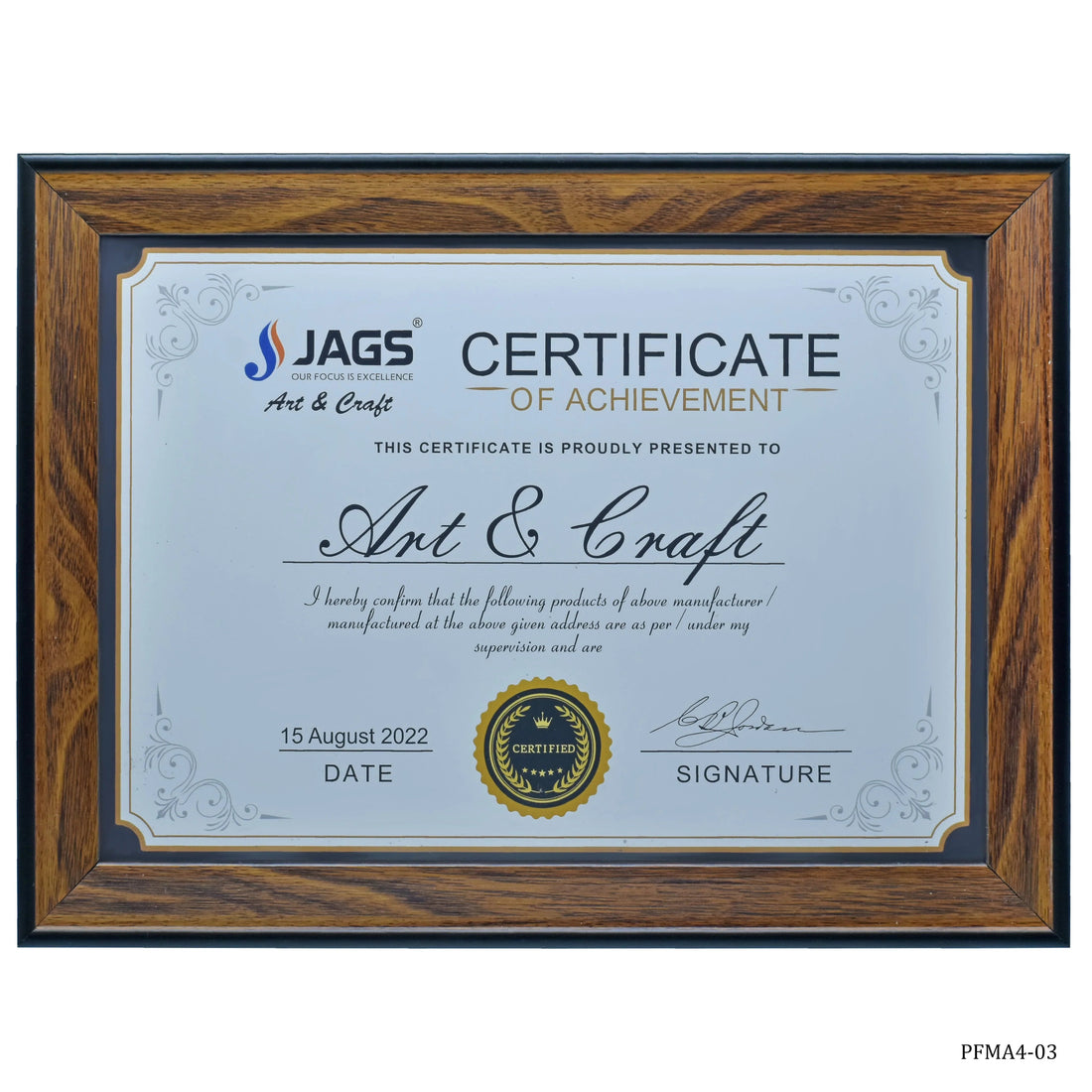 jags-mumbai Mould A4 Moulding Brown Photo Frame PFMA4-03