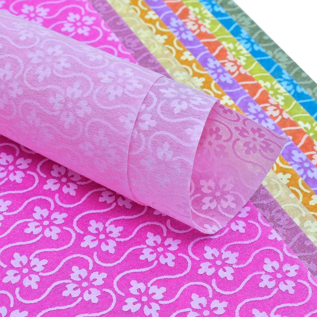 jags-mumbai Non-Woven & Felt Sheets A4 Non Woven Paper Floral Leaf NO-1946 A4 WF-2