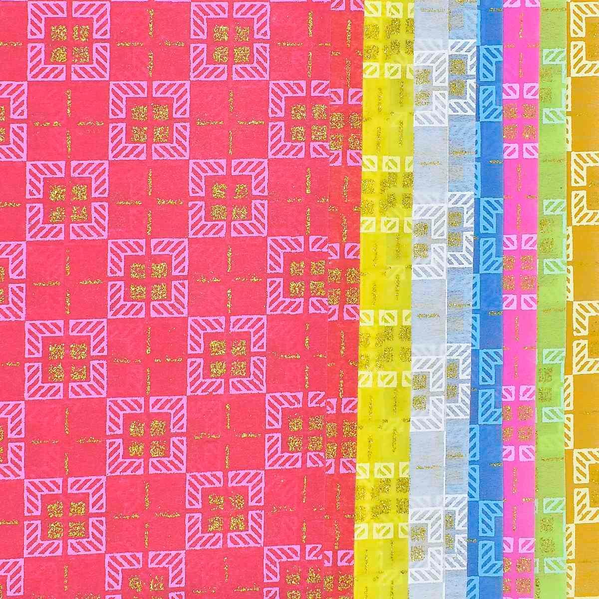 jags-mumbai Non-Woven & Felt Sheets A4 Non Woven Paper Floral Leaf NO-2501 A4 WF-6