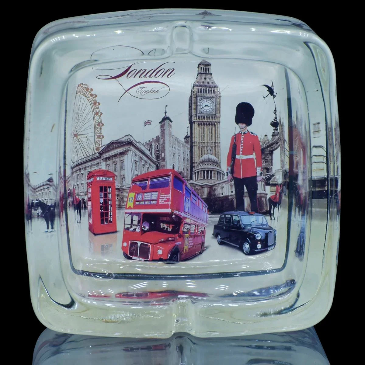 jags-mumbai Office Desk Stationery Glass Ashtray Printed Square GAP-SQ