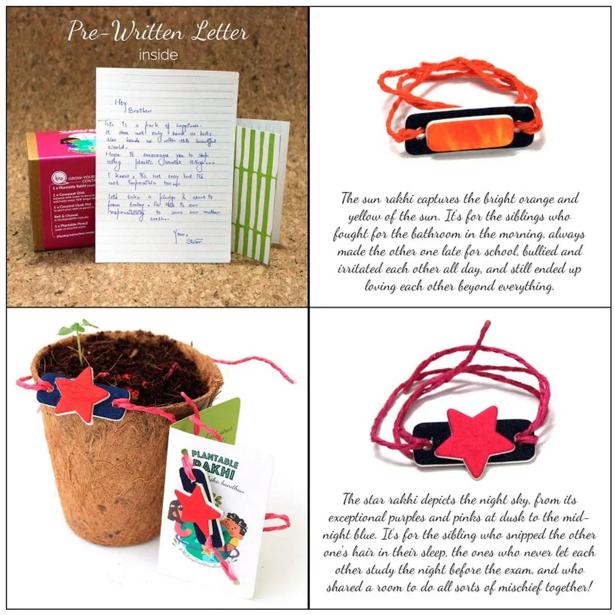 jags-mumbai Other material Tulsi Seed Rakhi - Plantable Yellow Box