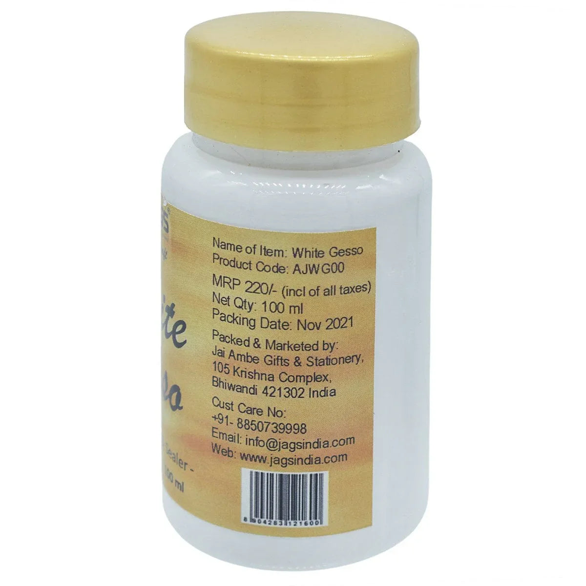 jags-mumbai Paint & Colours Artist Jags Gesso White 100ml AJWG00
