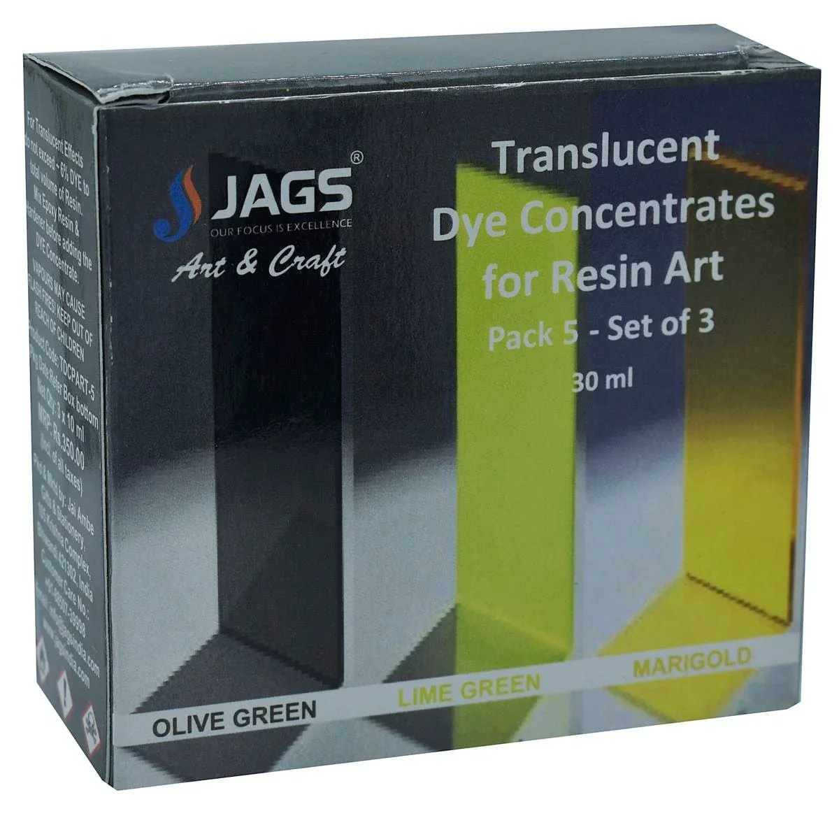 jags-mumbai Pen Jags Resin Ink Colours Transpent Fffect Set Of 3Ps TDCPART-5