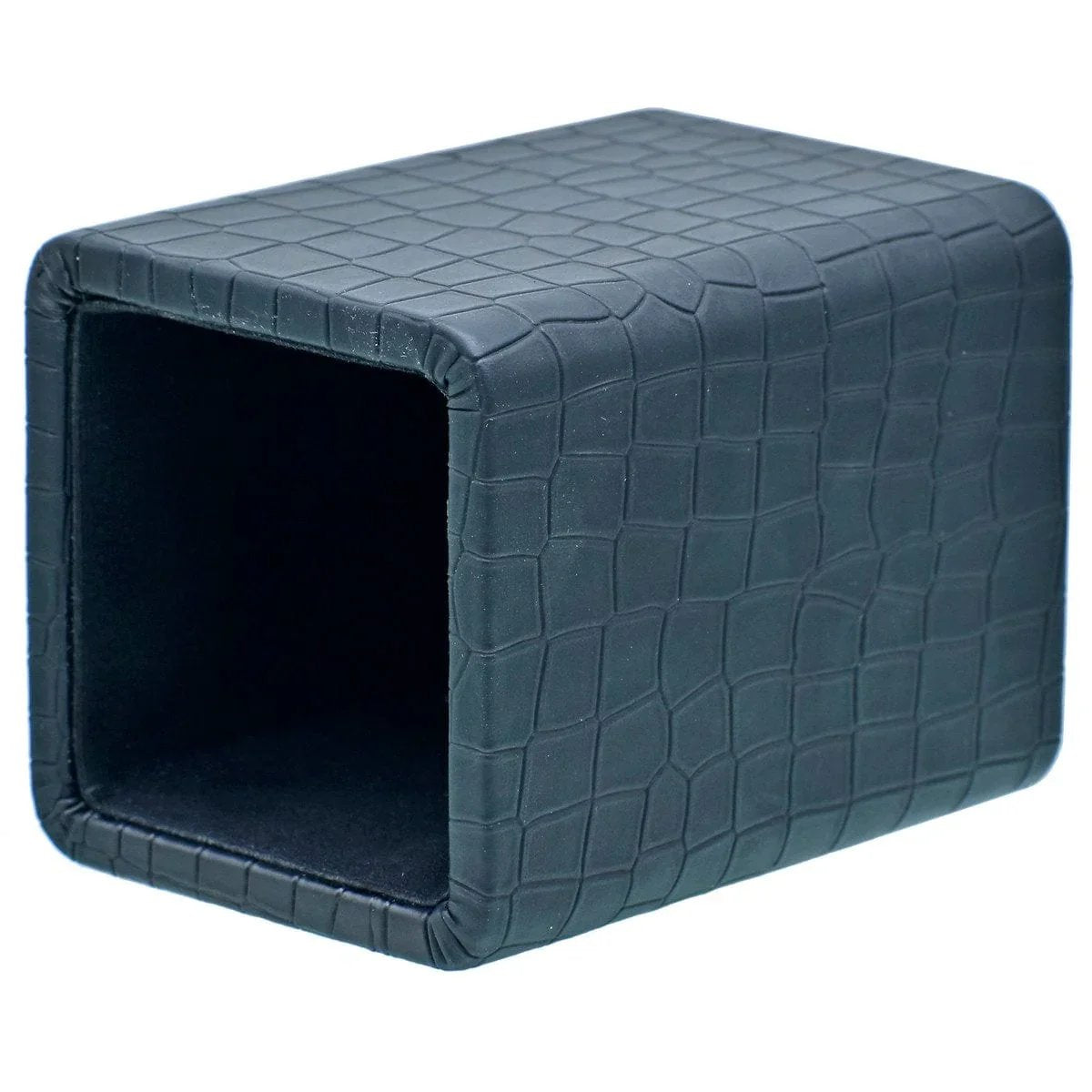jags-mumbai Pen Stand Leather Pen Stand Square Crocodile Black Tumbler