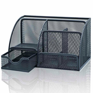 jags-mumbai Pen Stands Metal Pen Stand 7In1 Black
