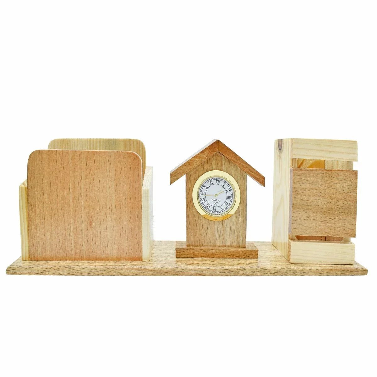 jags-mumbai Pen Stands Wooden Table Top Pen Stand & Mobile Holder DW5570