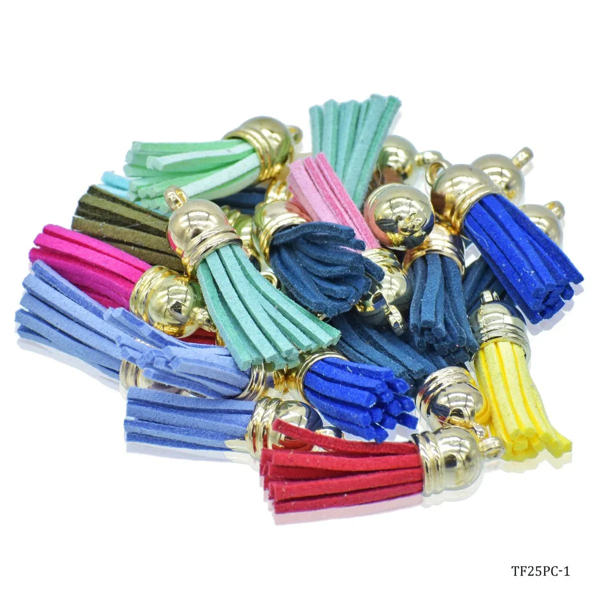 jags-mumbai Pendant Tassel Fitting Gold Mix Colour 25 Pcs