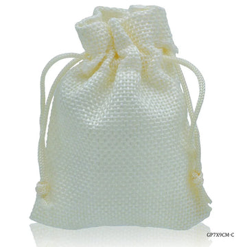 jags-mumbai Pouch Gift Pouch Cloth Cream Colour Small Pack of 50pcs