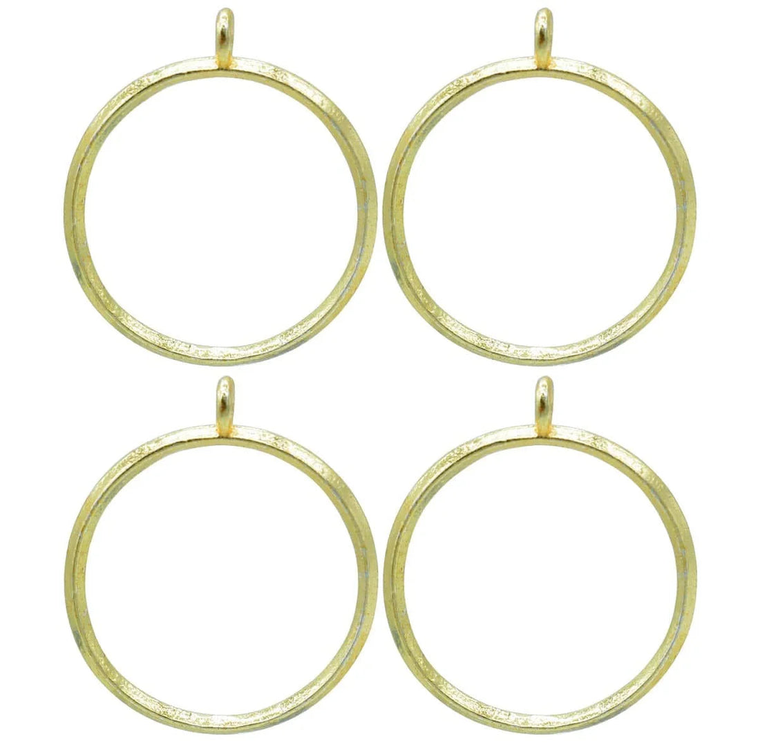 jags-mumbai Resin Accessories And More Diy Metal Imitation 4Pcs Gold Round Big JRDA20