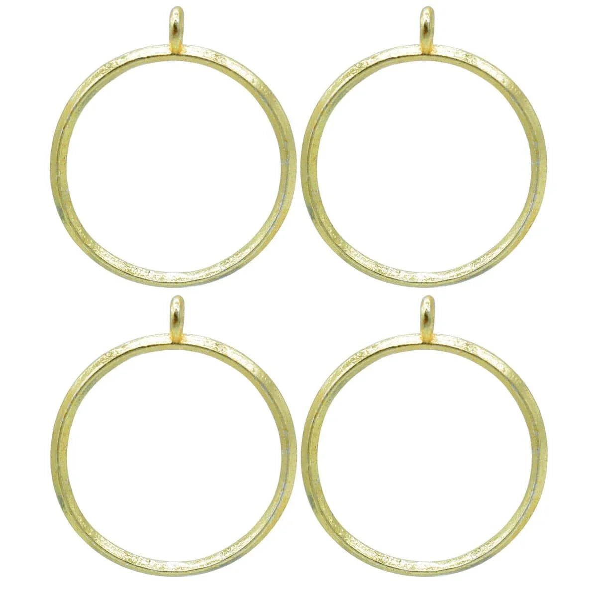 jags-mumbai Resin Accessories And More Diy Metal Imitation 4Pcs Gold Round Big JRDA20