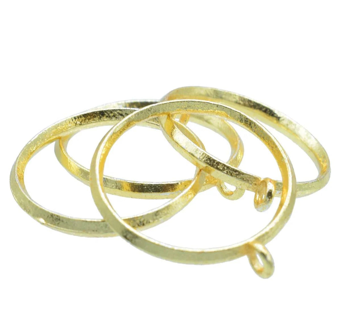 jags-mumbai Resin Accessories And More Diy Metal Imitation 4Pcs Gold Round Big JRDA20