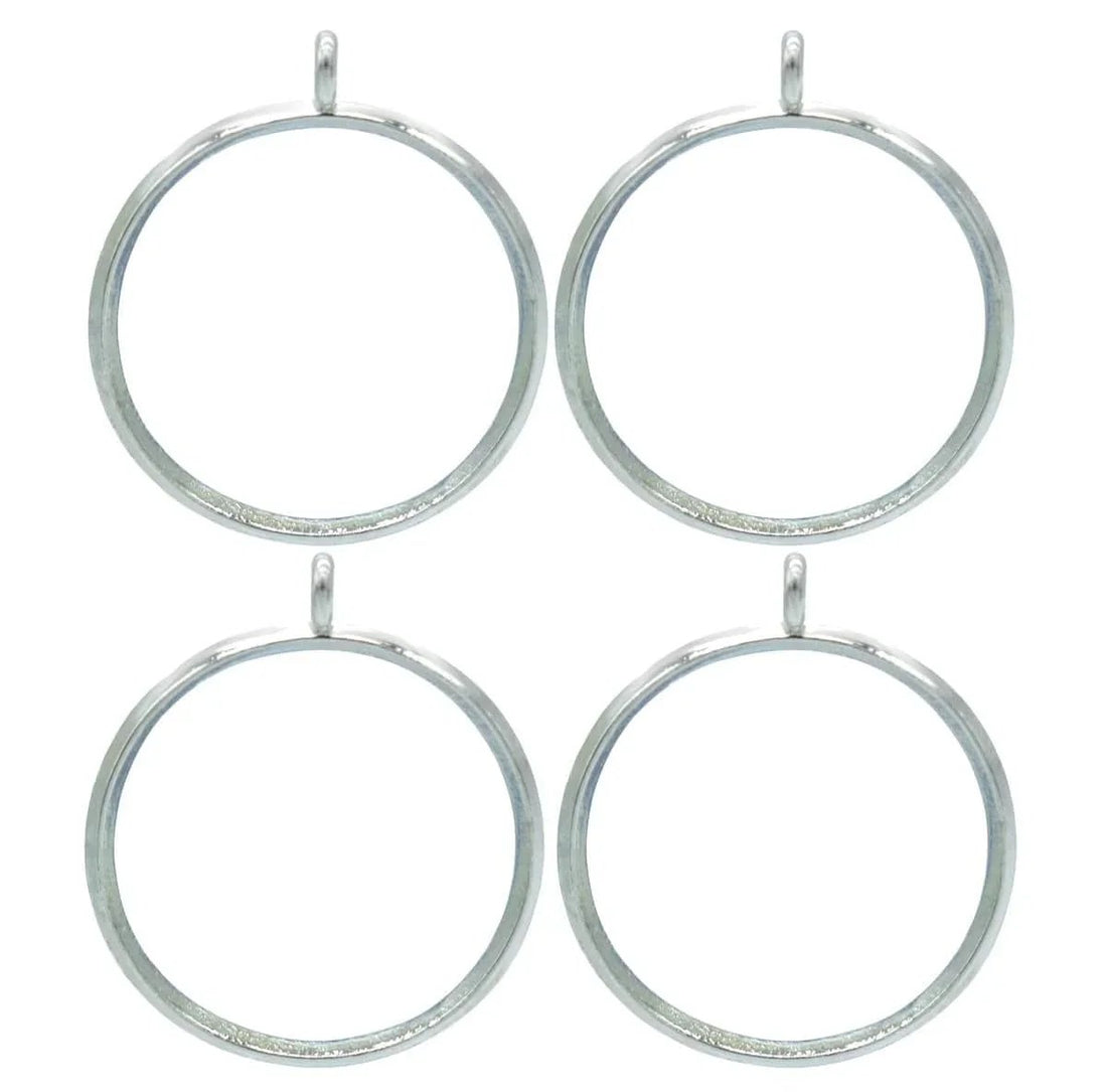 jags-mumbai Resin Accessories And More Diy Metal Imitation 4Pcs Silver Round Big JRDA19