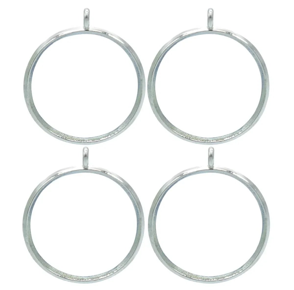 jags-mumbai Resin Accessories And More Diy Metal Imitation 4Pcs Silver Round Big JRDA19