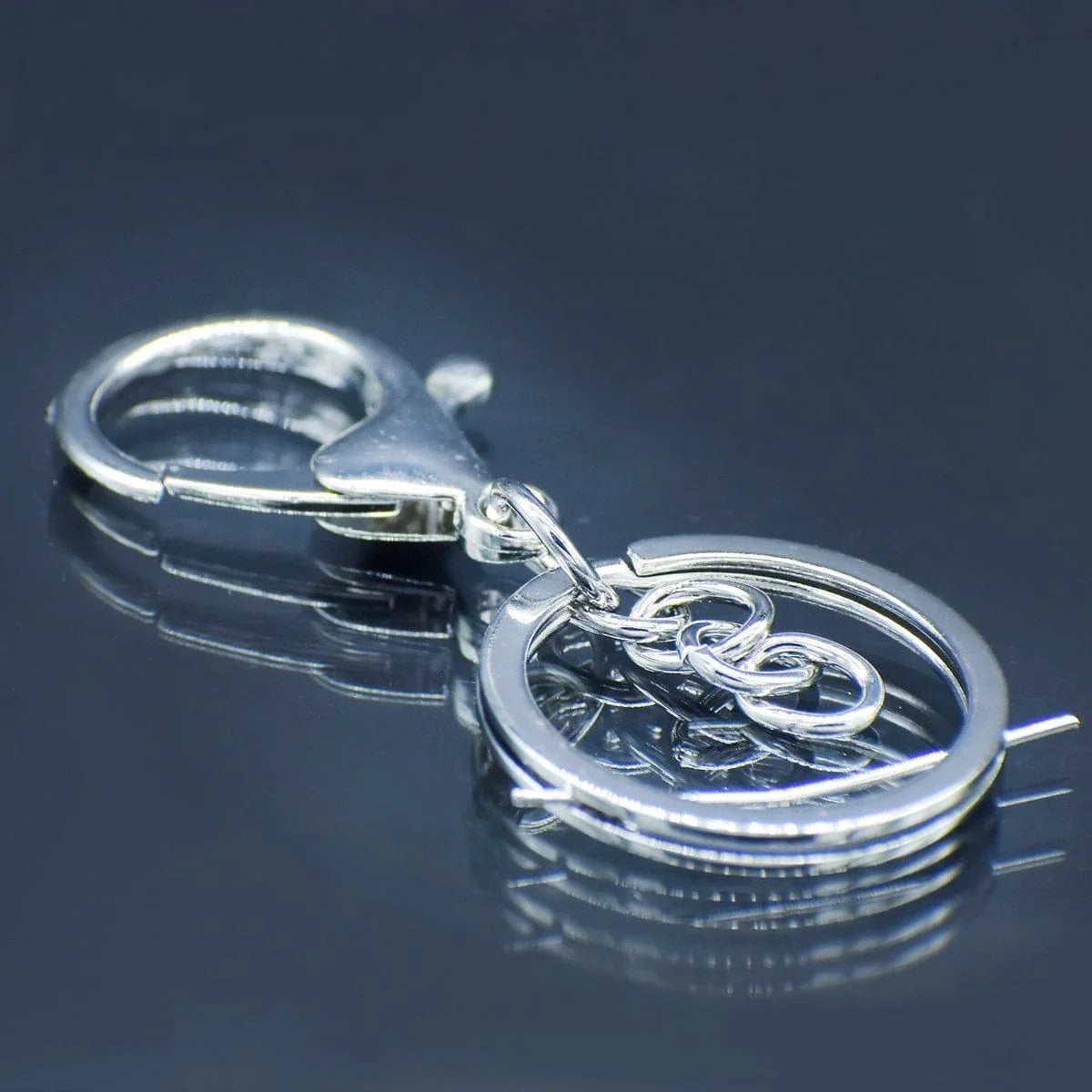 jags-mumbai Resin Accessories And More Key Chain Fitting Silver With Hook 5Pcs KF5PCSR