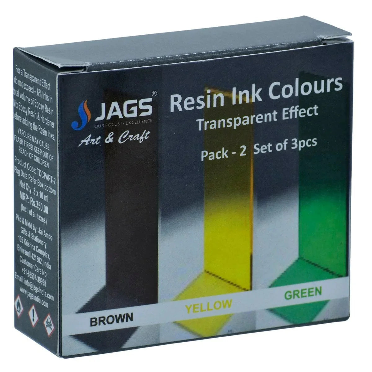 jags-mumbai Resin Create Stunning Transparent Effects with our Resin Ink Colours Set of 3Ps