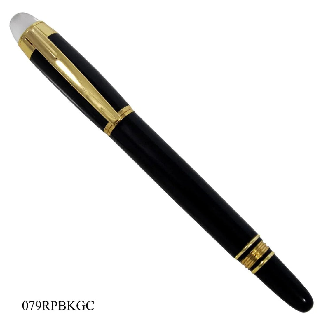 jags-mumbai Roller Pens Elegance in Writing: Roller Pen with Black Body and Golden Clip 079RPBKGC
