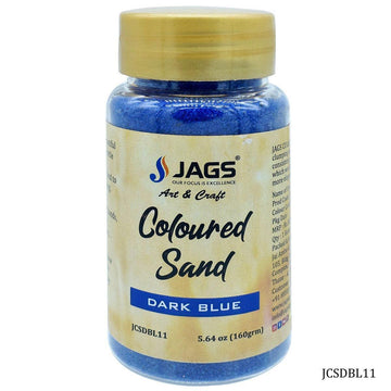 jags-mumbai Sand Jags Coloured Sand 160Gms Dark Blue No 11 - Vibrant Craft Sand for Artistic Creations