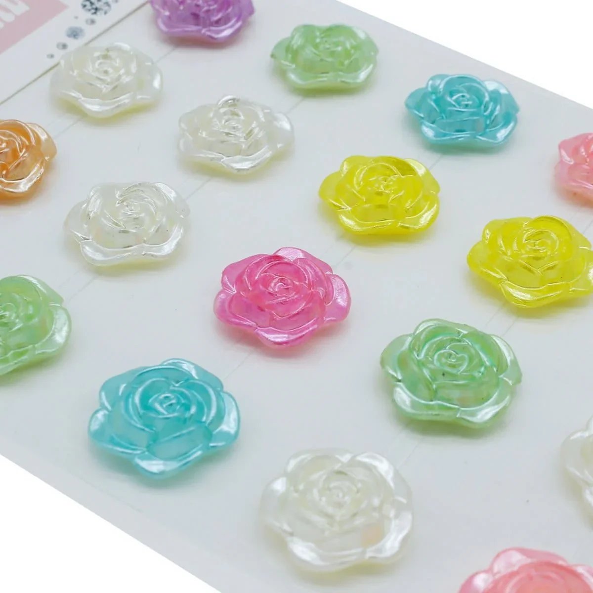 jags-mumbai scrapbook Stickers Big Twinkle Jewel Seat Rose Sticker (Multi Colour)