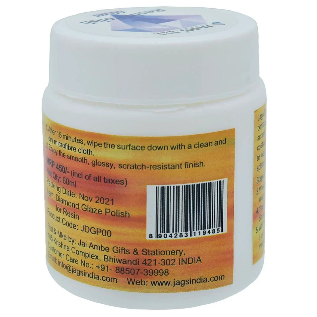 jags-mumbai Pearl & Diamond Stickers Jags Diamond Glaze Polish for Resin 60ML JDGP00