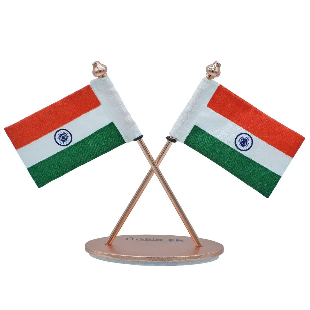 jags-mumbai Table Top Flags Table Top Oval Cross Flag Copper Card Peking TT675CR