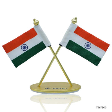 jags-mumbai Table Top Flags Table Top Oval Cross Flag Gold Card Peking