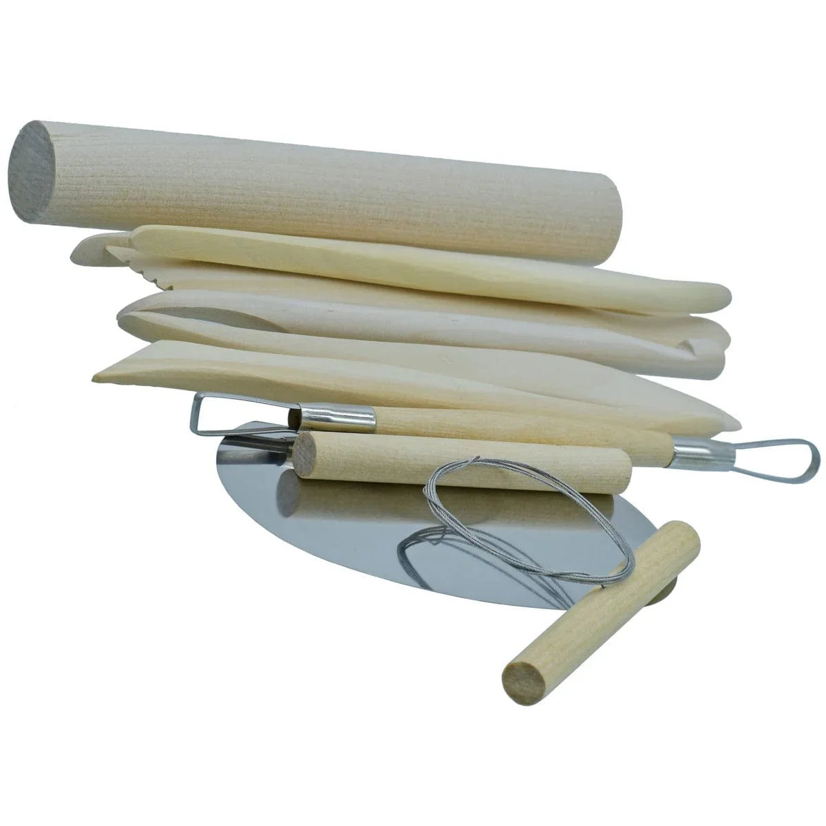 jags-mumbai Tools Wooden Craft Clay Tool Set Of 10Pics
