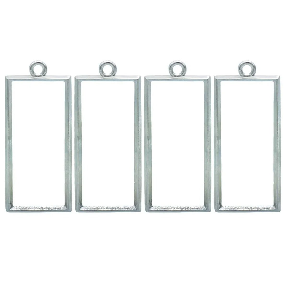 jags-mumbai Toys & Kits Metal Imitation 4Pcs Rectangle Silver JRDA17