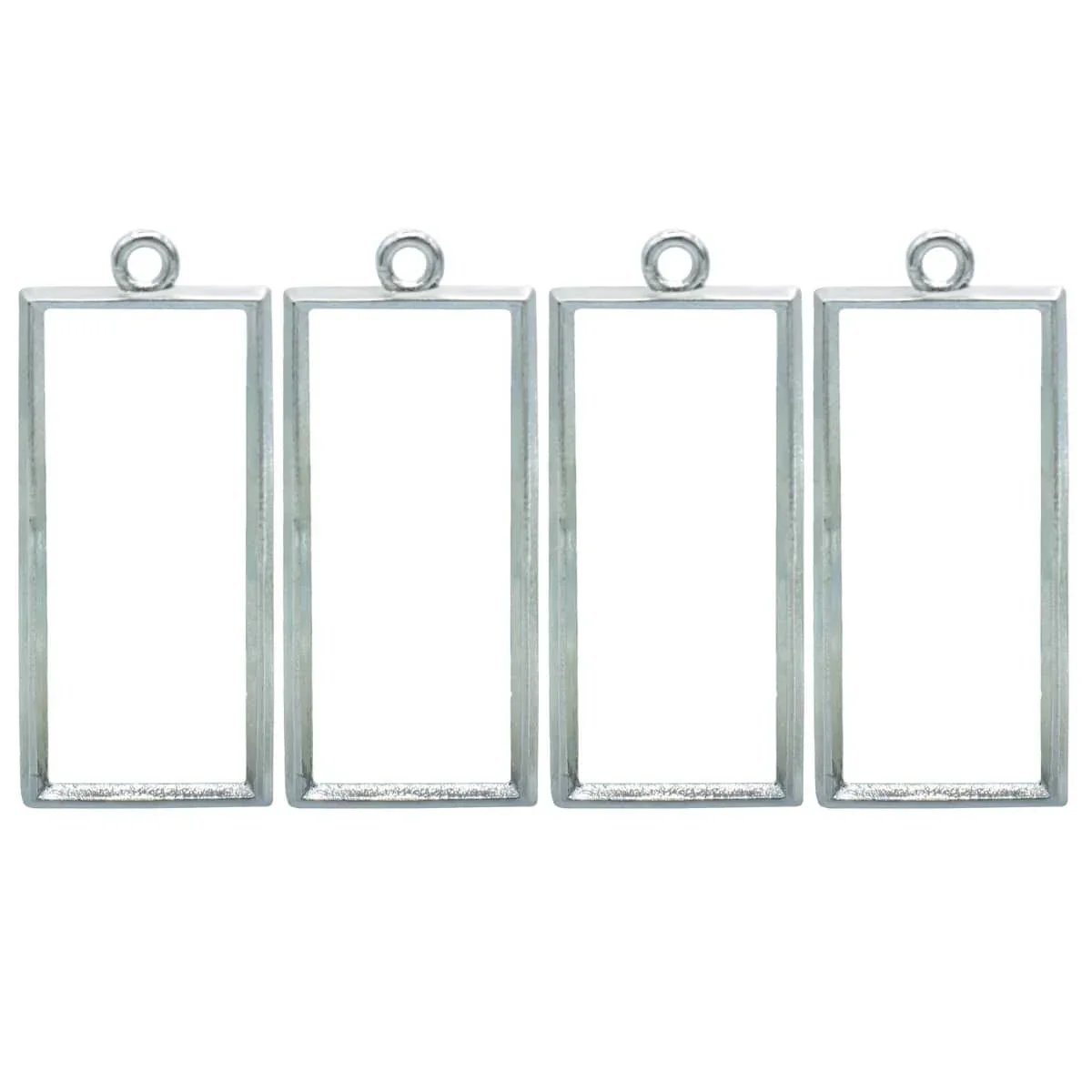 jags-mumbai Toys & Kits Metal Imitation 4Pcs Rectangle Silver JRDA17