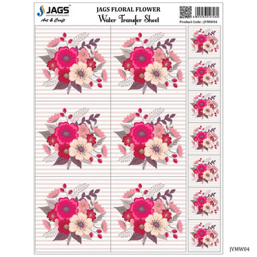 jags-mumbai Transfer Sheets JAGS Water Transfer Sheet Floral Flower
