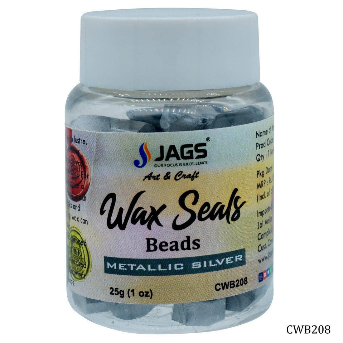 jags-mumbai Wax Stamp & Sealing Wax Stamp Seal Beads silver