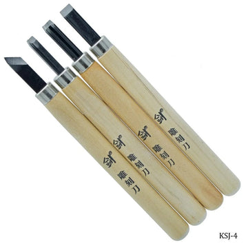 jags-mumbai Wooden & Plastic Box "Effortlessly carve your culinary masterpiece with our Knife Carving Set Wooden 4pcs Box Set KSJ-4"