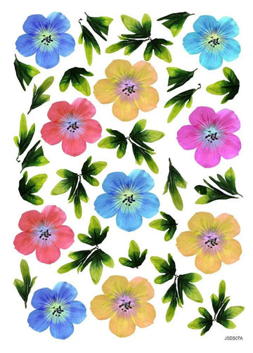 jags-mumbai Wrapping Paper& Material Floral Symphony: Resin Flower Printed Sheet A4