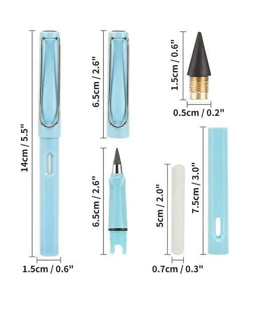 jai ambe novelties Pencil Never-Ending Pencil - Dual Tone Pastel Zero Dust Pencil (Contain 1 Unit) - Perfect Return Gift Stationery I Assorted Color