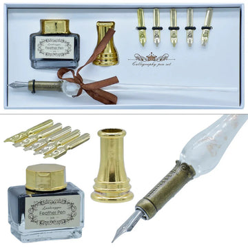 Crystal Fountain Pen Gift Box 8 Pics Set JB19-F