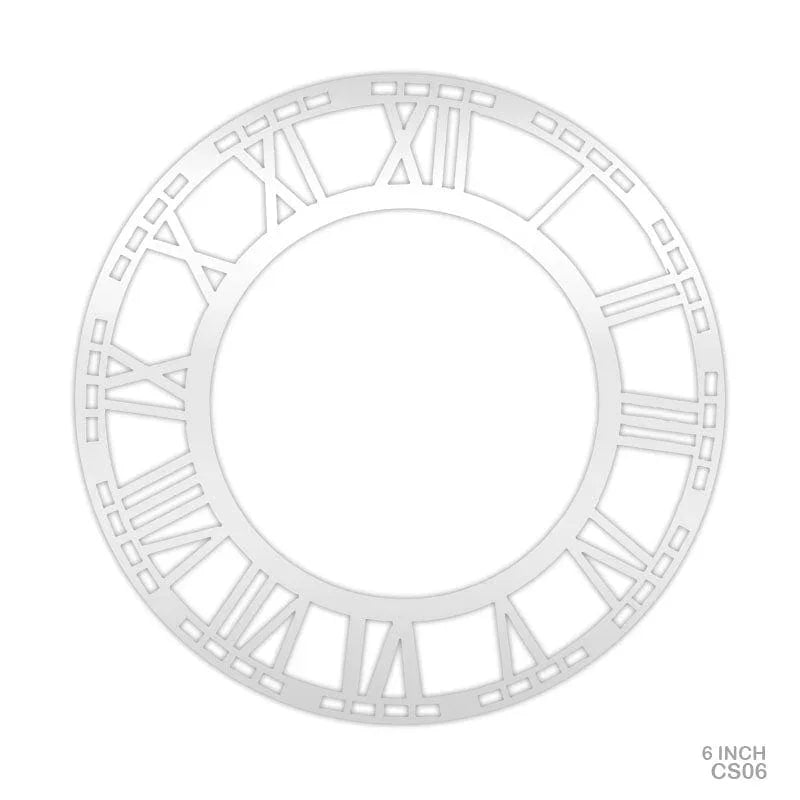 MG Traders 1 Acrylic Sheet Clock Acrylic Silver 06" Roman (Cs06)