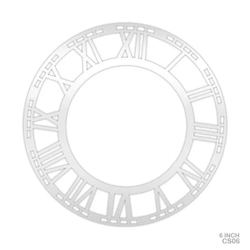 MG Traders 1 Acrylic Sheet Clock Acrylic Silver 06" Roman (Cs06)