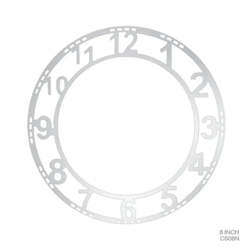 MG Traders 1 Acrylic Sheet Clock Acrylic Silver 08" Number (Cs08N)