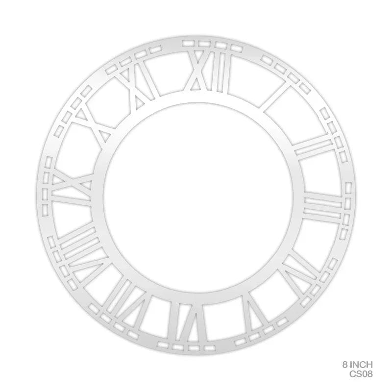 MG Traders 1 Acrylic Sheet Clock Acrylic Silver 08" Roman (Cs08)